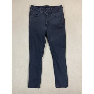 Mother Jeans Womens 27 Black The Pixie Not‎ Guilty Casual Button Fly Denim Adult